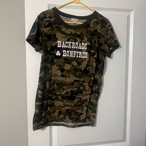 LuLaRoe Camo Short Sleeve Tee - Backroads & Bonfires